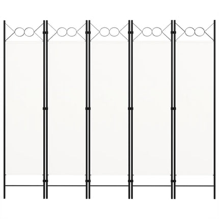 5-panels rumdeler 200 x 180 cm hvid