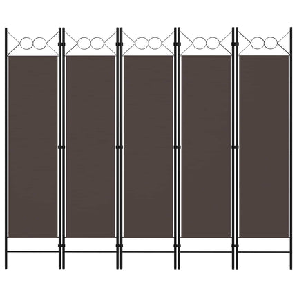 5-panels rumdeler 200x180 cm brun