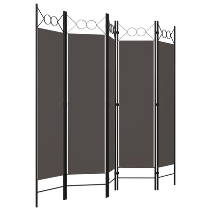 5-panels rumdeler 200x180 cm antracitgrå