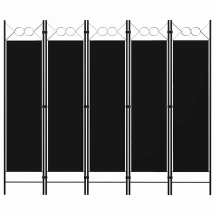 5-panels rumdeler 200x180 cm sort