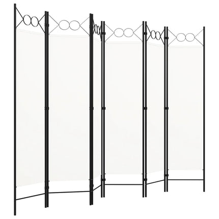 6-panels rumdeler 240 x 180 cm hvid