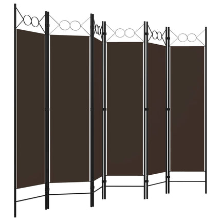 6-panels rumdeler 240x180 cm brun