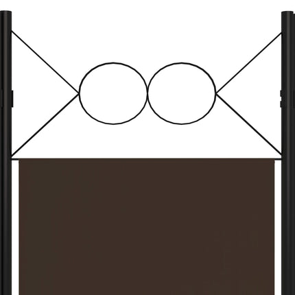 6-panels rumdeler 240x180 cm brun