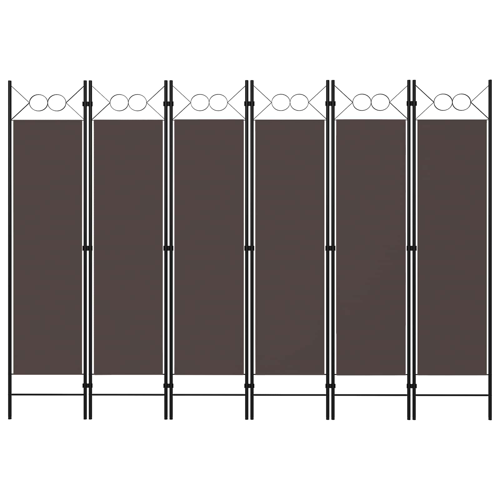 Rumdeler med 6 paneler - 240 × 180 cm, brun