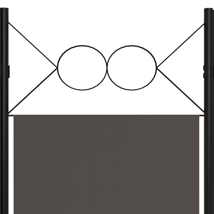 6-panels rumdeler 240 x 180 cm antracitgrå