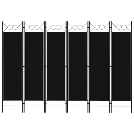 6-panels rumdeler 240x180 cm sort