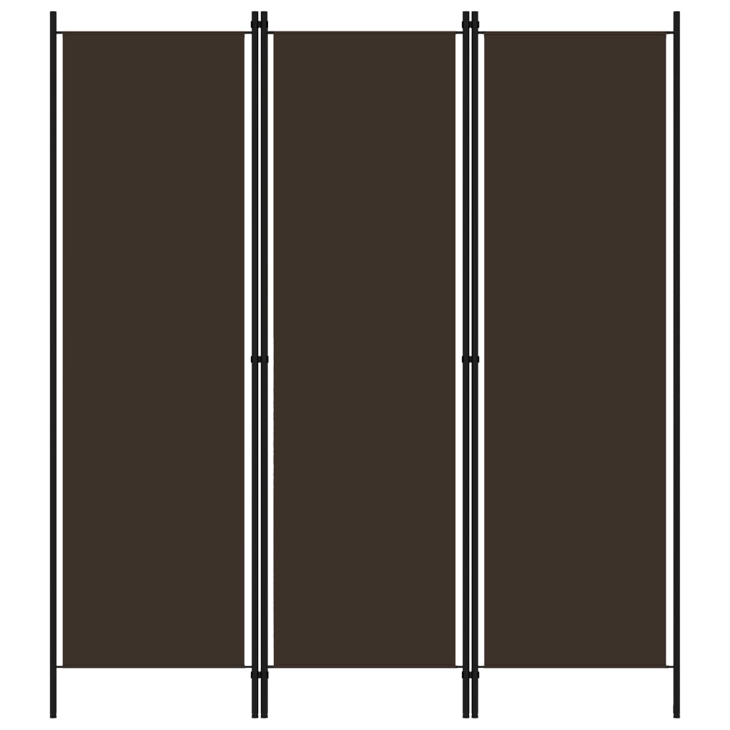 3-panels Rumdeler 150 X 180 Cm Brun - Vidaxl