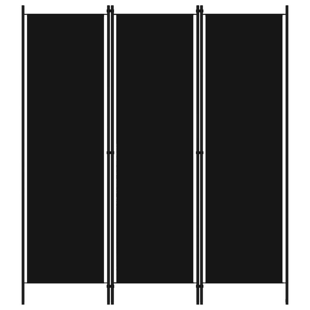 3-panels rumdeler 150 x 180 cm sort billede