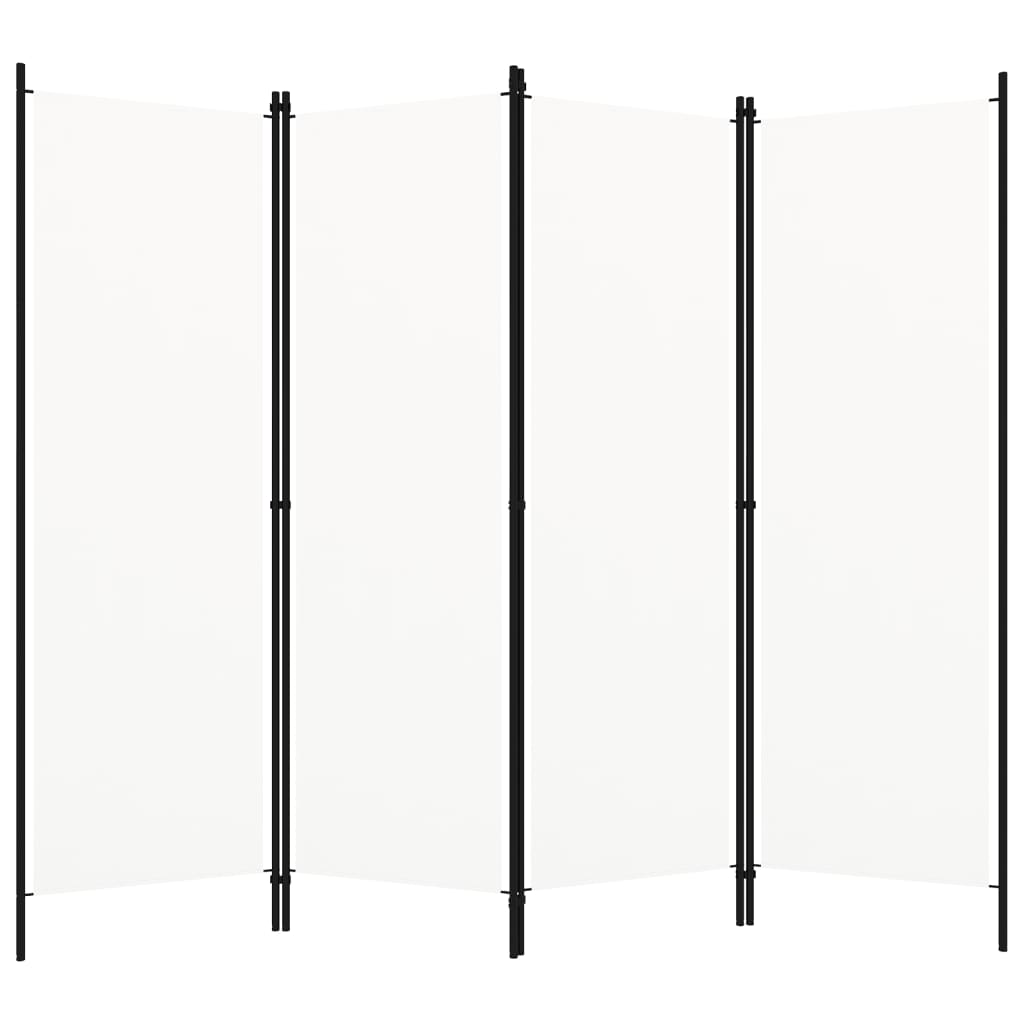 4-panels rumdeler 200 x 180 cm hvid billede