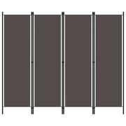 4-panels rumdeler 200 x 180 cm antracitgrå