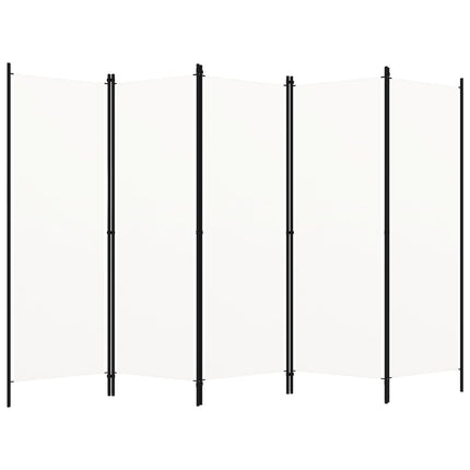 5-panels rumdeler 250 x 180 cm hvid