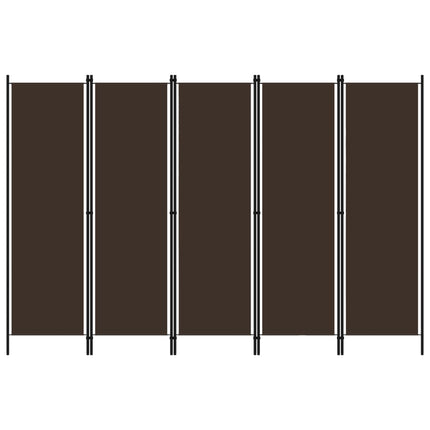 5-panels rumdeler 250 x 180 cm brun