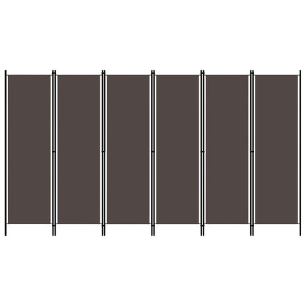 6-panels rumdeler 300 x 180 cm brun