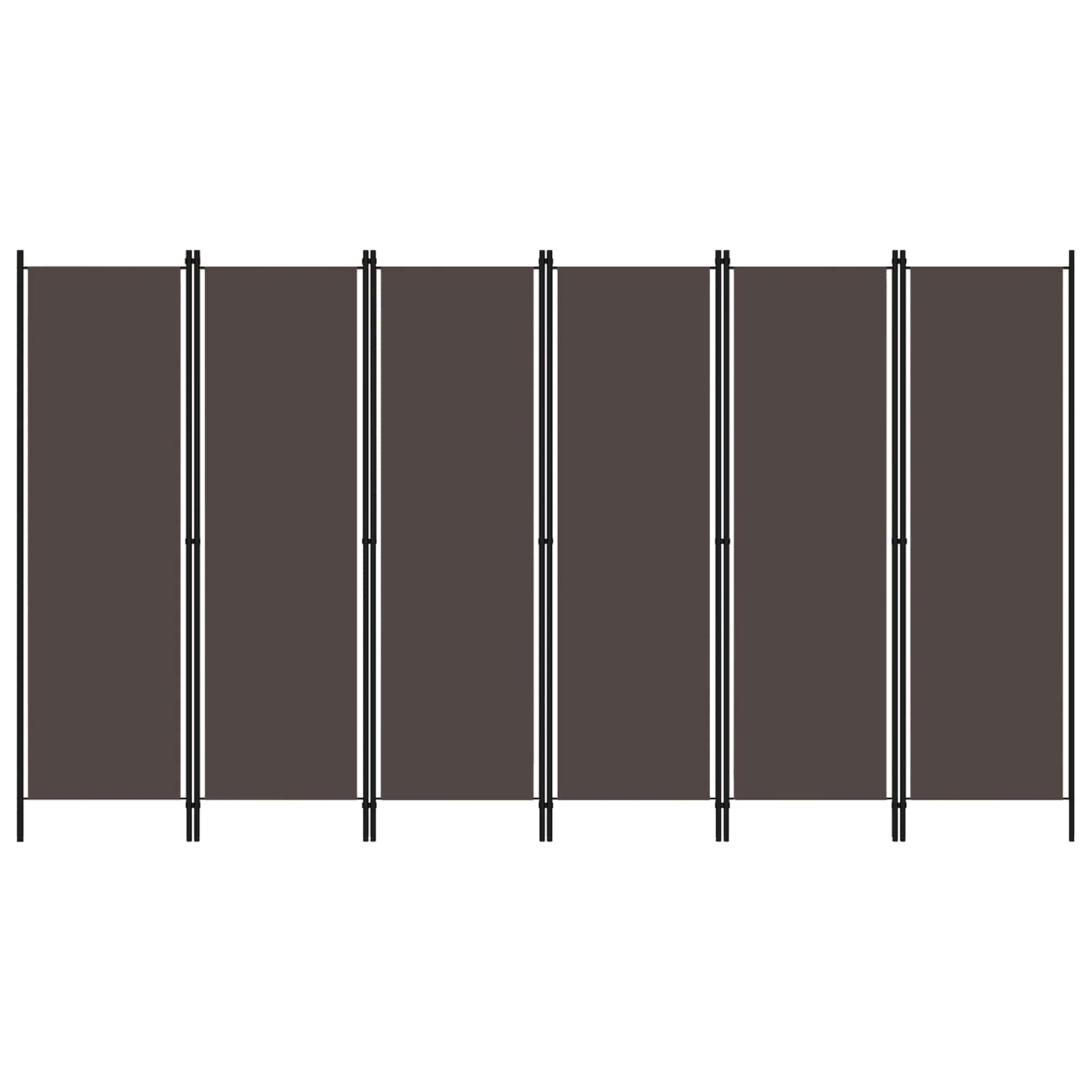 Rumdeler med 6 paneler - 300 × 180 cm, brun