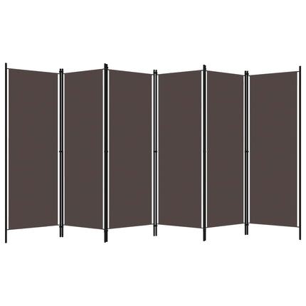 6-panels rumdeler 300 x 180 cm brun