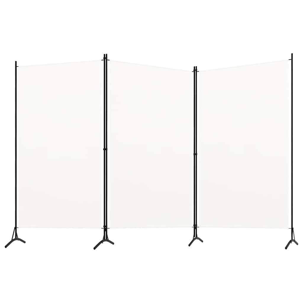 3-panels rumdeler i stof - hvid, 260 × 180 cm