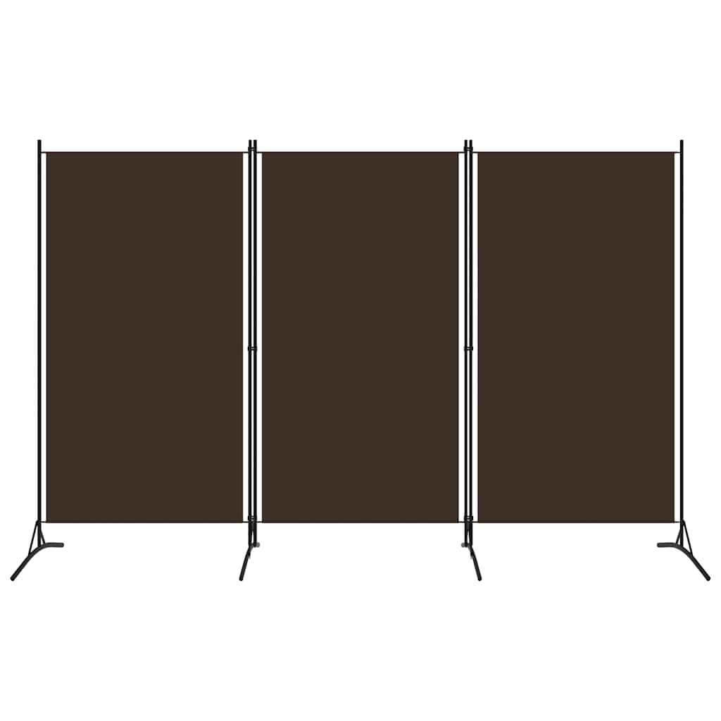 Rumdeler med 3 paneler - 260 × 180 cm, brun
