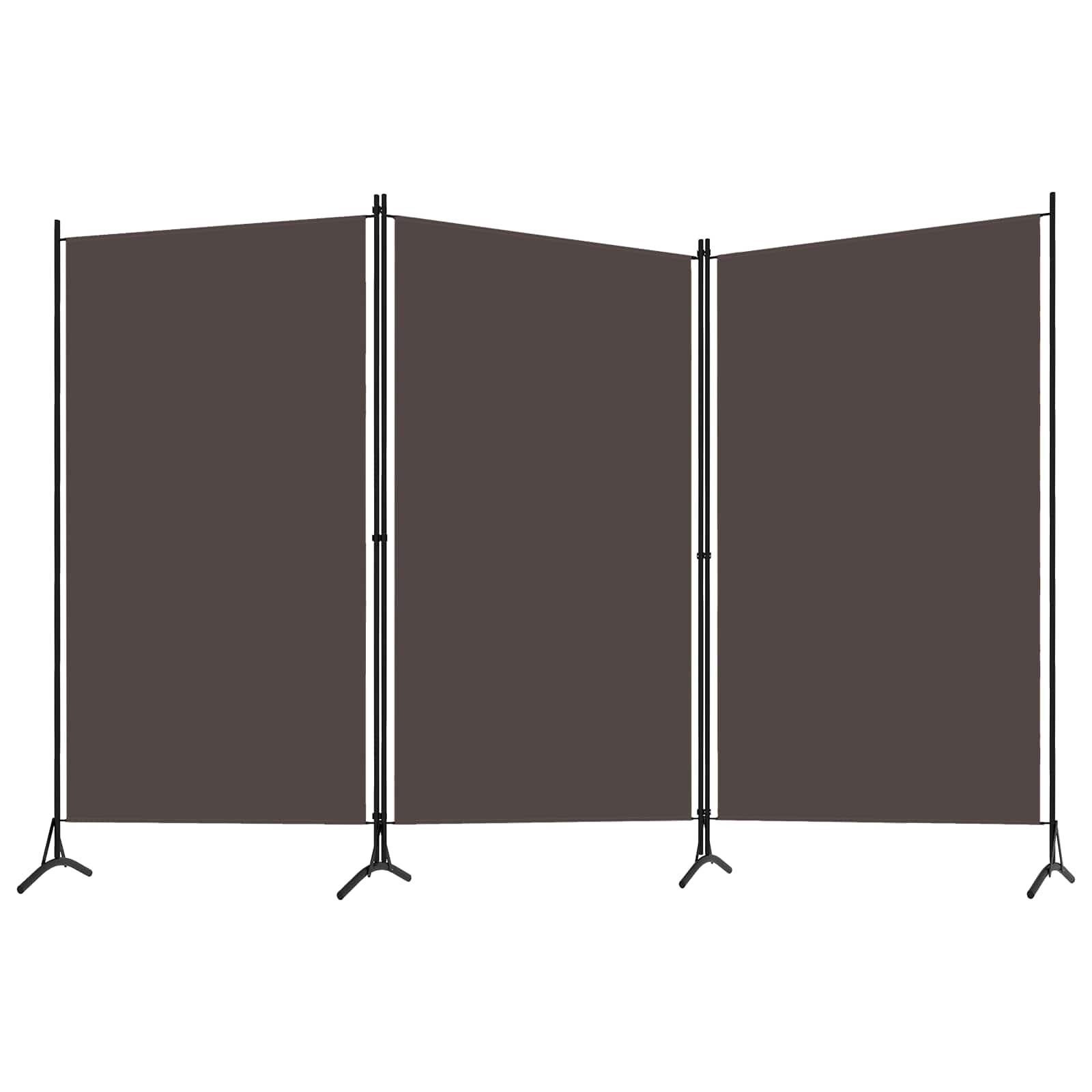 Rumdeler med 3 paneler - 260 × 180 cm, brun