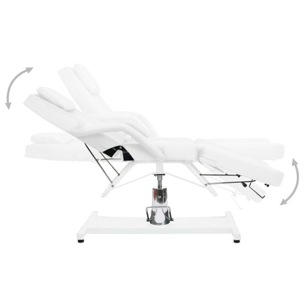 massagebord 180x62x(87-112) cm hvid