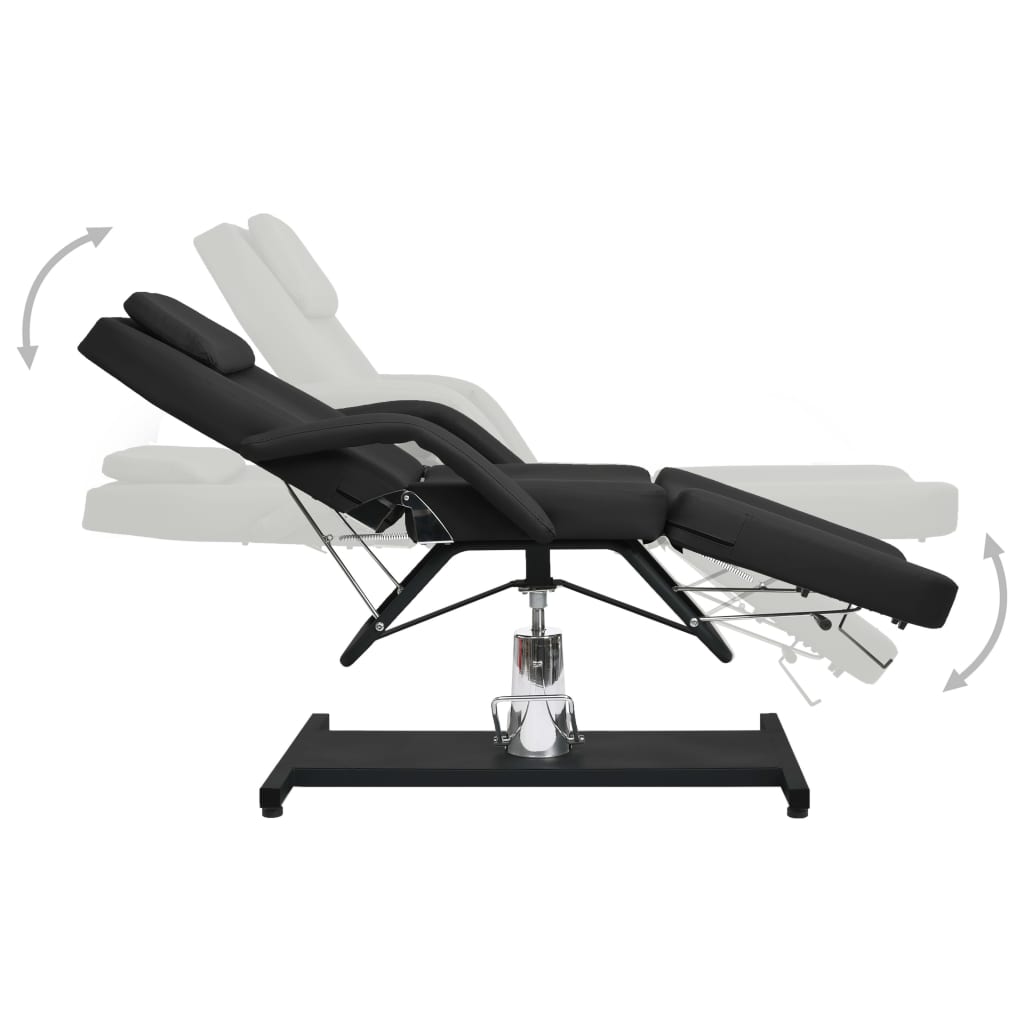 massagebord 180x62(87-112) cm sort