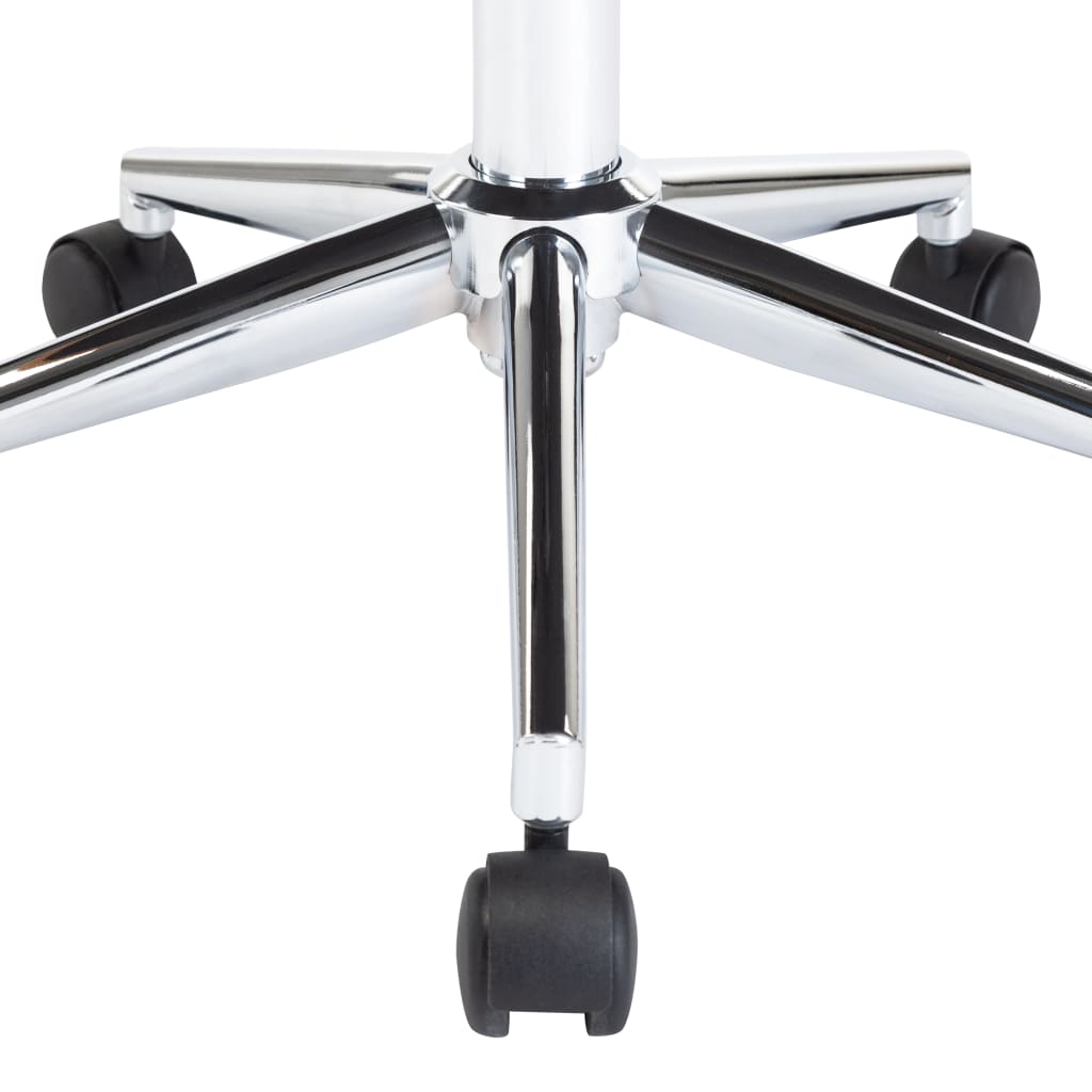 drejelige spisebordsstole 4 stk. bøjet træ og kunstlæder hvid