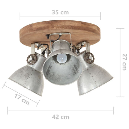 industriel loftlampe 25 W 42x27 cm E27 sølvfarvet
