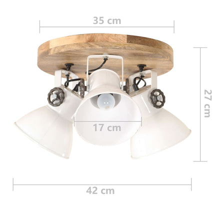 industriel loftlampe 25 W 42x27 cm E27 hvid