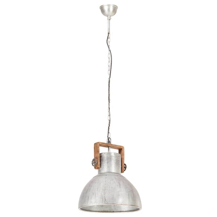 industriel hængelampe 25 W rund 40 cm E27 sølvfarvet