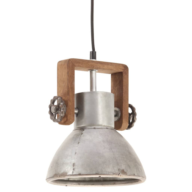 industriel hængelampe 25 W rund 19 cm E27 sølvfarvet