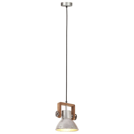 industriel hængelampe 25 W rund 19 cm E27 sølvfarvet