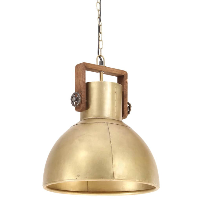 industriel hængelampe 25 W rund 40 cm E27 messingfarvet