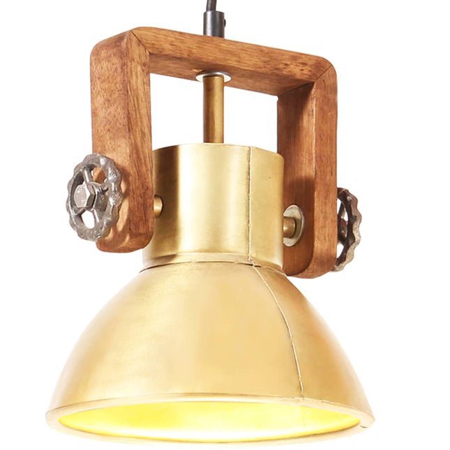industriel hængelampe 25 W rund 19 cm E27 messingfarvet