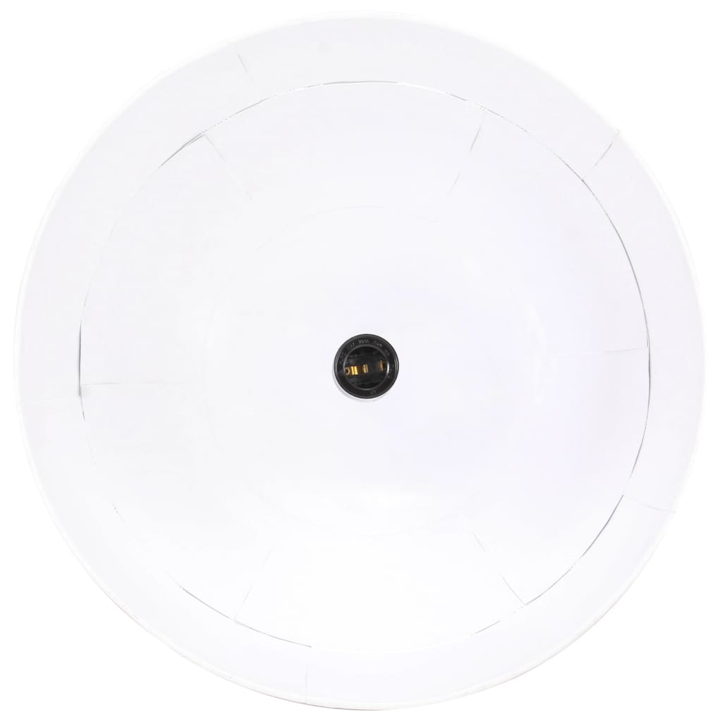 industriel vintage hængelampe 25 W rund 41 cm E27 hvid