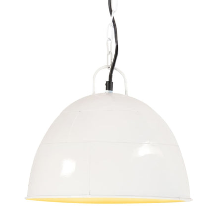 industriel vintage hængelampe 25 W rund 31 cm E27 hvid