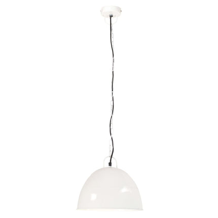 industriel vintage hængelampe 25 W rund 31 cm E27 hvid