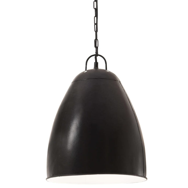 industriel hængelampe 25 W rund 32 cm E27 mat sort