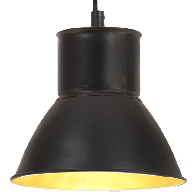 hængelampe 25 W rund 17 cm E27 sort