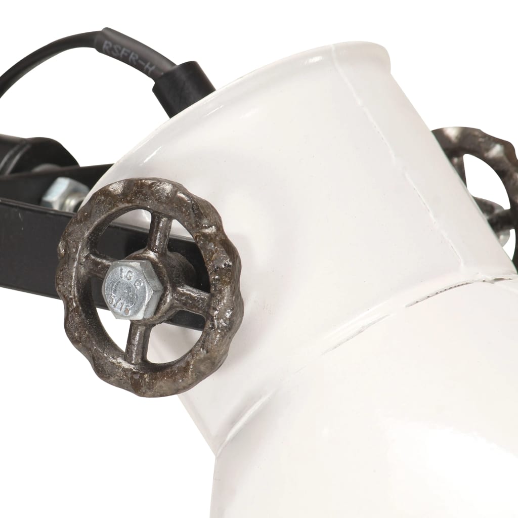 gulvlampe med 2 lampeskærme E27 støbejern hvid