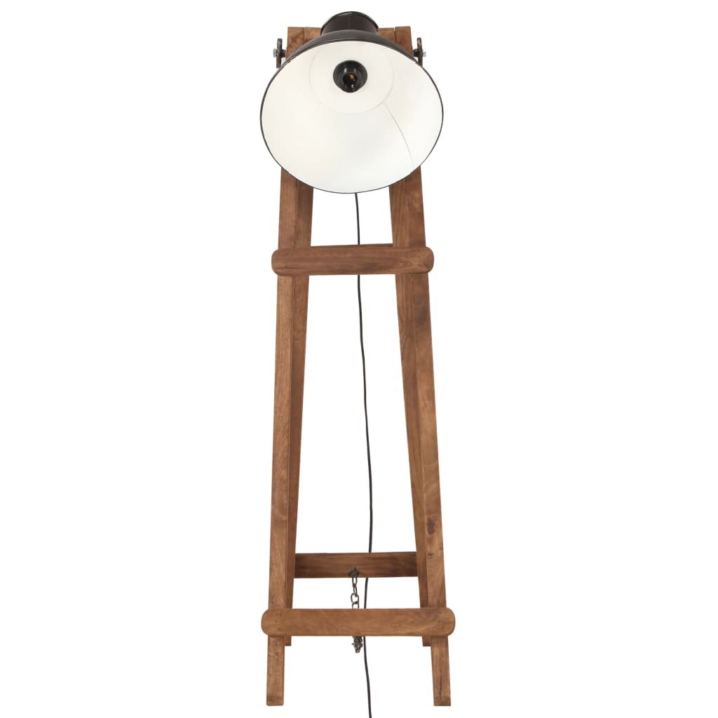 gulvlamper 3 stk. E27 massivt mangotræ sort