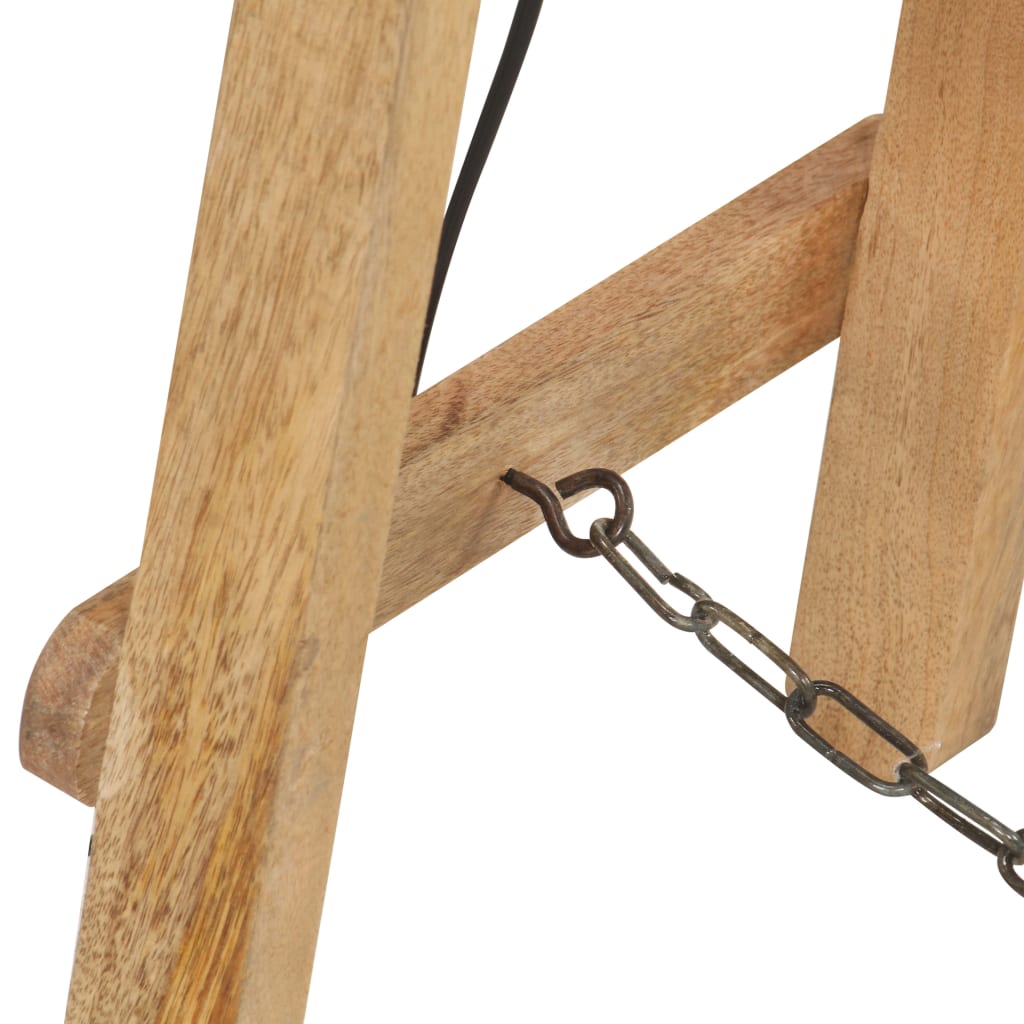 gulvlamper 3 stk. E27 massivt mangotræ hvid