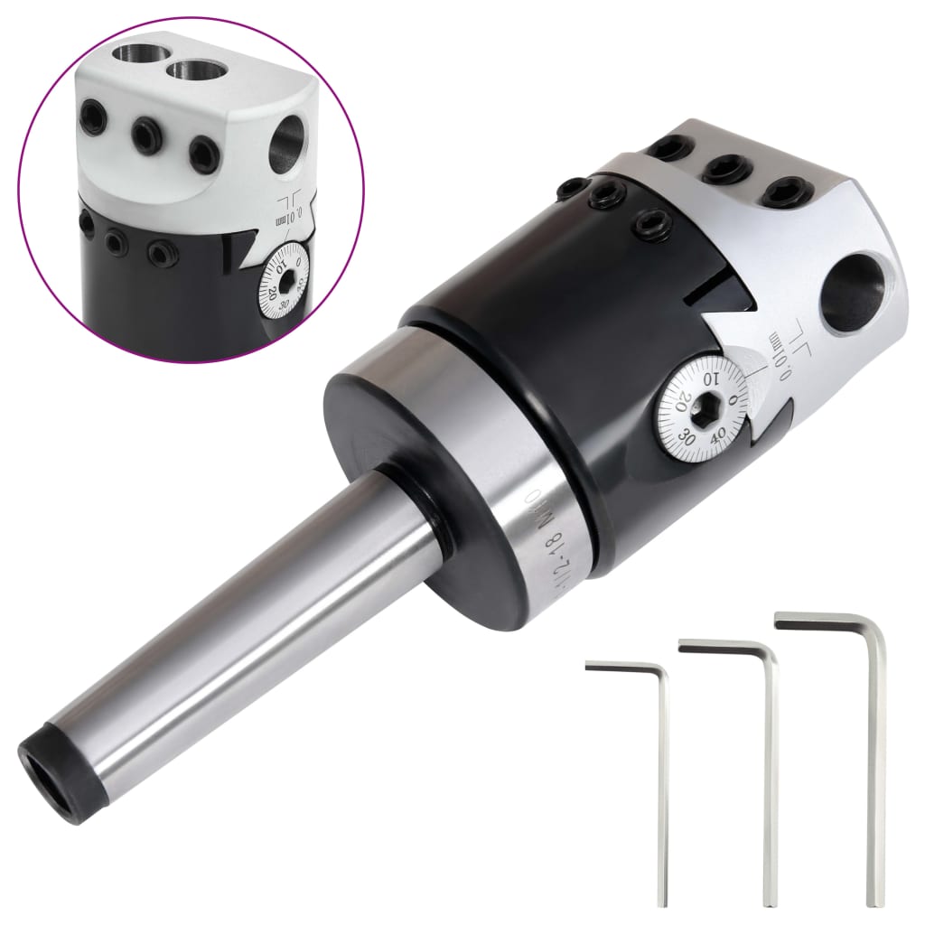 borehoved med MT2 borskaft til fræsning på drejebænk billede