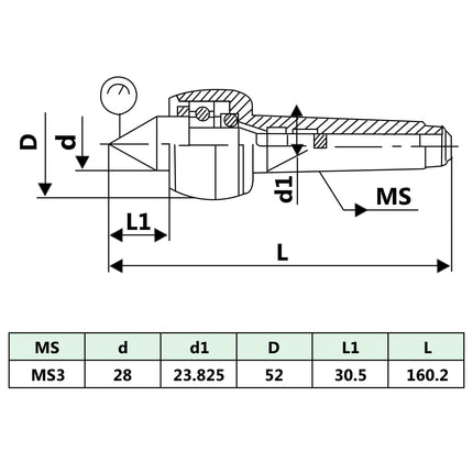 let roterende medløbspinol DM313 MT3/MK3