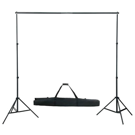 fotostudiesæt med baggrund, lamper og paraplyer