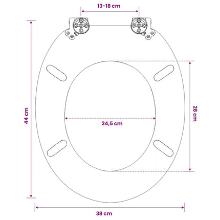 toiletsæde med låg MDF stranddesign
