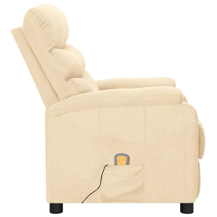massagestol stof cremefarvet