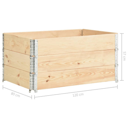 højbed 3 stk. 80x120 cm massivt fyrretræ