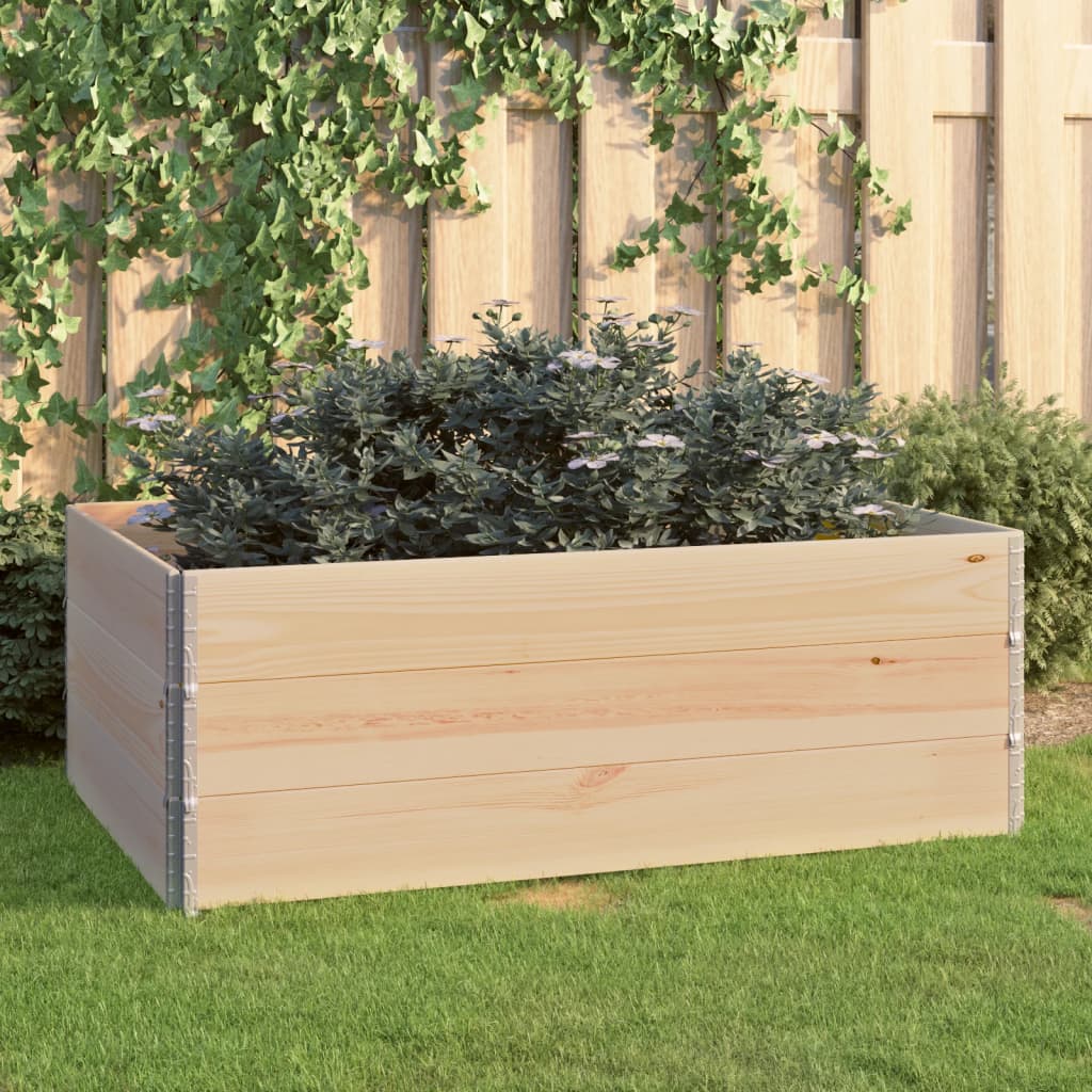 Højbed 3 Stk. 100x150 Cm Massivt Fyrretræ - Vidaxl