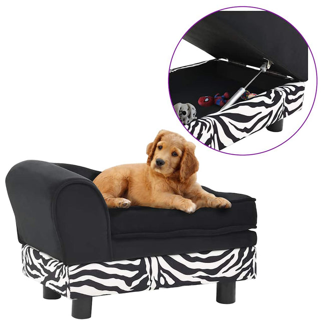 hundesofa 57x34x36 cm plys sort