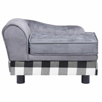 hundesofa 57x34x36 cm plys grå