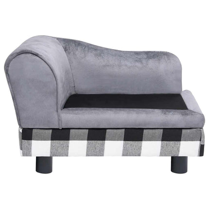 hundesofa 57x34x36 cm plys grå